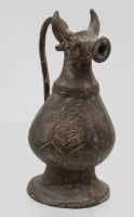 Auktion 367<br>kl. Aquamanile, Bronze, Herkunft u. alter ?, ca. H-10,5cm