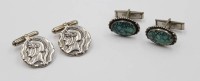 Auktion 367<br>2x Paar Manschettenkn&ouml;pfe, Silber, zus. ca. 23,2gr.