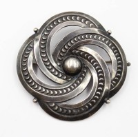 Auktion 367<br>finnische modernistische ethnische Brosche, 813er Silber, 9gr., D-4,5cm