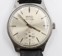 Auktion 367<br>Vintage-Armbanduhr, BWC Courage, Handaufzug, Werk l&auml;uft an, getragene Erhaltung, D-3,5cm