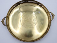 Auktion 367<br>Messing-Werbetablett, Dortmunder Union, D-30,5cm