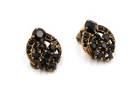 Auktion 367<br>Paar Ohrclipse, Granatbesatz, ca. 1,8cm