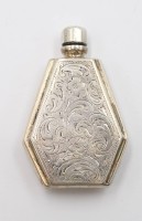 Auktion 367 / Los 11049 <br>Flacon, 835er Silber, floral ziseliert, ca. 15gr., ca. 5,5 x 3,5cm