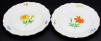 Auktion 367<br>2 Mittelteller "Meissen" Deutsche Blume, 2.Wahl, D-18 cm