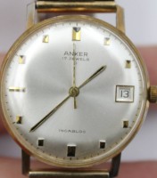 Auktion 367<br>Vintage-Armbanduhr, Anker, Handaufzug, Werk l&auml;uft, Tragespuren, D-3,2cm