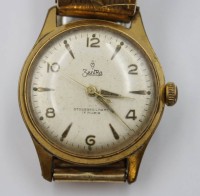 Auktion 367<br>Vintage-Armbanduhr, ZenTra, Handaufzug, Werk l&auml;uft, Tragespuren, D-3cm