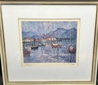 Auktion 367<br>Fritz Meijer, 1960 "Lugano" wohl &Ouml;l, ger/Glas, RG  53x56 cm