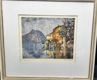 Auktion 367<br>Fritz Meijer, 1960 "Gandria" wohl &Ouml;l, ger/Glas, RG  53x56 cm,