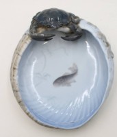 Auktion 367<br>ovale Krebsschale, Royal Copenhagen, D&auml;nemark, Entw. Erik Nielson, Modellnr. 2465, ca. 24 x 20cm
