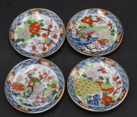 Auktion 367<br>4x japanische Miniature Imari Teller, handbemalt, D-5,2 cm