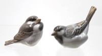 Auktion 367<br>2x div. Spatzen, Royal Copenhagen, 1x an Schwanz Chip, ca. H-8cm