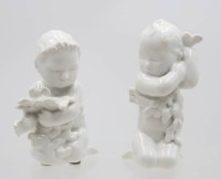 Auktion 367<br>2x div. Meereskinder, Bing &amp; Gr&ouml;ndahl, Wei&szlig;porzellan, ca. H-11,3cm
