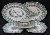 Auktion 367<br>5 Teile Crown Ducal Geschirr mit Fasan, 1 kl. Schale mit Chip