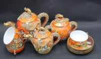 Auktion 367<br>Teeservice, Japan, mit Drachendekor, 13 Teile