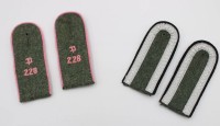 Auktion 367 / Los 7029 <br>2 Paar Schulterklappen, Panzer und Wehrmacht, 2. WK ?