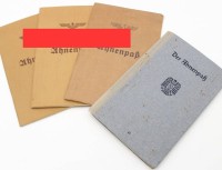 Auktion 367<br>4x div. Ahnenp&auml;sse, 3. Reich