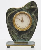 Auktion 367<br>kl. Tischuhr, Bronze, Werk steht, ca. H-13,5cm