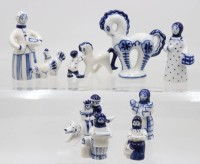 Auktion 367<br>8x div. Nippes-Figuren, Russland, ca. H-11,5cm