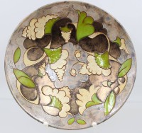 Auktion 367 / Los 9085 <br>Keramikschale, florales Ritzdekor, H-5cm D-25cm