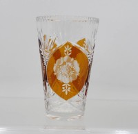 Auktion 367 / Los 10034 <br>Kristall-Vase, beschliffen, teilw. &Uuml;berfangen, ca. H-19,5cm