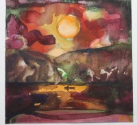 Auktion 367 / Los 4023 <br>N.M. Morozov, Aquarell, verso kyrill. betitelt, ungerahmt, BG 26,5 x 27,5cm