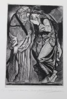 Auktion 367 / Los 5032 <br>unlerserl. signierte Radierung, kyrillisch betitelt, ungerahmt, BG 38 x 26cm