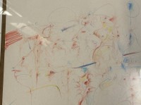 Auktion 367<br>unleserl. sign. Aquarell, 21x23 cm, ger/Glas, RG 66x51 cm, mit Widmung oder &auml;hnliches..?