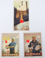 Auktion 367<br>3x WHW-Bl&auml;tter, 3. Reich, ca. 15 x cm