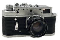 Auktion 367<br>Zorki-4 Kamera, inkl. Objektiv, Alters &amp; Gebrauchsspuren