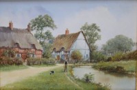 Auktion 367<br>Richard SIMM (1926-2019), Geh&ouml;ft, &Ouml;l/Kupfer, gut gerahmt, RG ca. 22 x 27cm