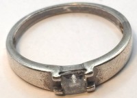 Auktion 367<br>Silberring-925- mit klaren Stein, RG 58, 2,8 gr