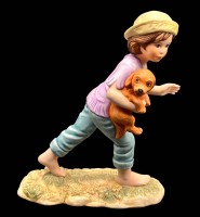 Auktion 367<br>Junge mit Dackel "Goebel" sign. Martine, H-16 cm