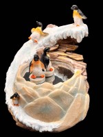 Auktion 367<br>Spieluhr mit tanzenden Magnet Pinguinen, Werk l&auml;uft, H-12 cm, D-13 cm