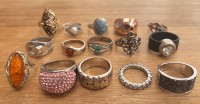 Auktion 367<br>15x div. Modeschmuck-Ringe