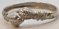 Auktion 371<br>alte Silber-Armspange, Schlangenk&ouml;pfe, ungedeutete Punzen, 15,4 gr.