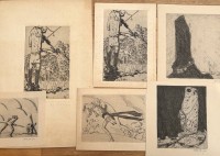 Auktion 367<br>Willi GEIGER (1878-1971) , 6x div. Radierungen, signiert?, von 11x11 cm bis 30x21 cm
