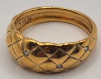 Auktion 367<br>Silberring-925-, vergoldet, klare Steine, Kronenmarke, RG 60, 8,4 gr.