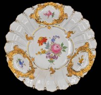Auktion 368<br>Prunkteller "Meissen" 1.Wahl, Punktzeit um 1920/30, D-ca. 29 cm