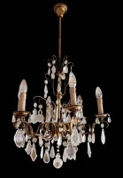 Auktion 368<br>H&auml;ngelampe mit Glasprismen