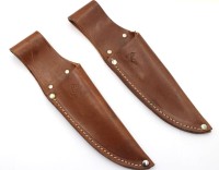 Auktion 368<br>2x Lederscheiden f&uuml;r PUMA-Messer, ca. L-25cm