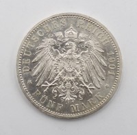Auktion 368<br>5 Mark Silberm&uuml;nze Wilhelm II, 200 Jahre K&ouml;nigreich Preu&szlig;en, 1901, 27,7gr., D-4cm