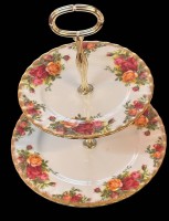 Auktion 368<br>kl. Etagiere "Royal Albert" Old Country Roses"H-ca. 25 cm