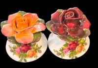 Auktion 368<br>Paar Streuer "Royal Albert" Old Country Roses" H-ca. 5 cm
