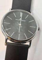 Auktion 368 / Los 2013 <br>JACQUES LEMANS Herren Analog Quarz Uhr mit Leder Armband, D-4 cm, Modell 11-1873, neuwertig, nicht gepr&uuml;ft
