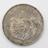 Auktion 368<br>2 Kronen 1907, Norwegen, Silber, (Unabh&auml;ngigkeit 1905)