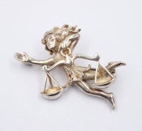 Auktion 368 / Los 1012 <br>fig&uuml;rliche Brosche, 925er Silber, ca. 8gr., L-4cm