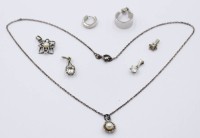 Auktion 368<br>kl. Silber-Konvolut, zus. ca. 12,9gr., Kette ca. L-44cm, gr. Anh&auml;nger ca. L-2,5cm