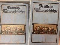 Auktion 368<br>2 Grossbildb&auml;nde "Deutsche Kulturgeschichte" reich illustriert, um 1920, 29x21 cm
