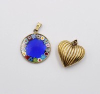 Auktion 368<br>2x div. Anh&auml;nger, 1x wohl Murano, ca. L-3,5cm