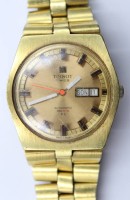 Auktion 368<br>mechan HAU Tissot PR 516 GL Automatic, goldfarben, Werk  l&auml;uft, leichte Tragespuren